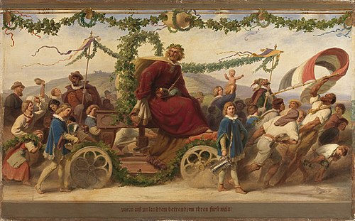Triumph des Königs Wein, 2. Bild, , Adolph Schroedter