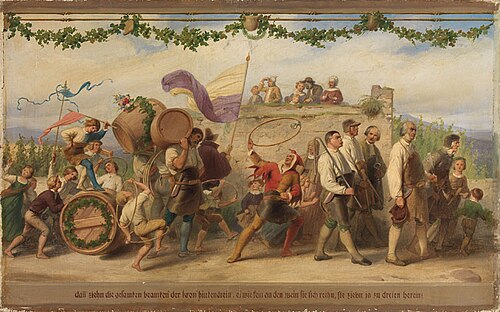 Triumph des Königs Wein, 3. Bild, , Adolph Schroedter