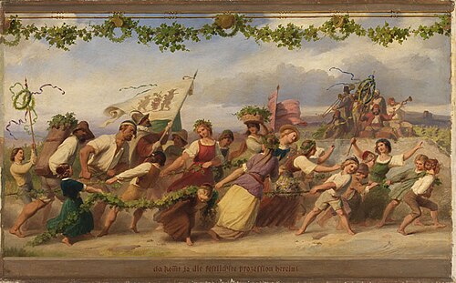 Triumph des Königs Wein, 1. Bild, , Adolph Schroedter