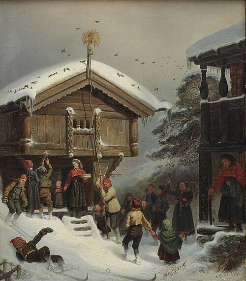 Norwegian Christmas Tradition, 1846, Adolph Tidemand