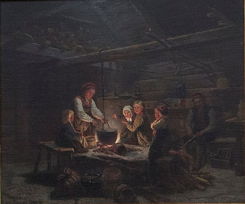 En seterhytte, 1856, Adolph Tidemand
