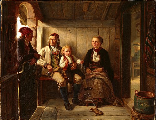 Neighbours, 1856, Adolph Tidemand