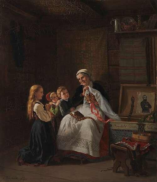 Grandmother's Bridal Crown, 1873, Adolph Tidemand