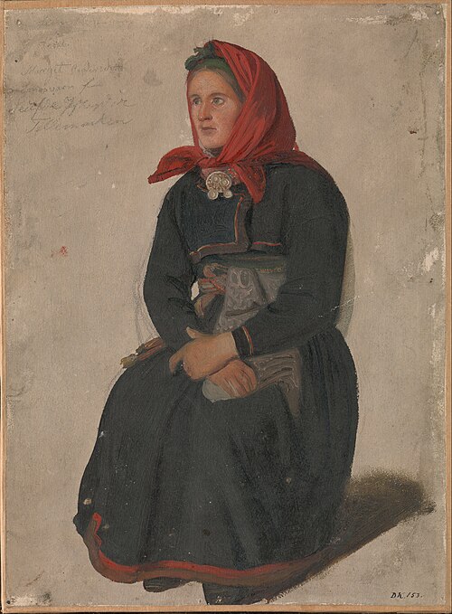 Peasant Woman from Telemark, 1844, Adolph Tidemand