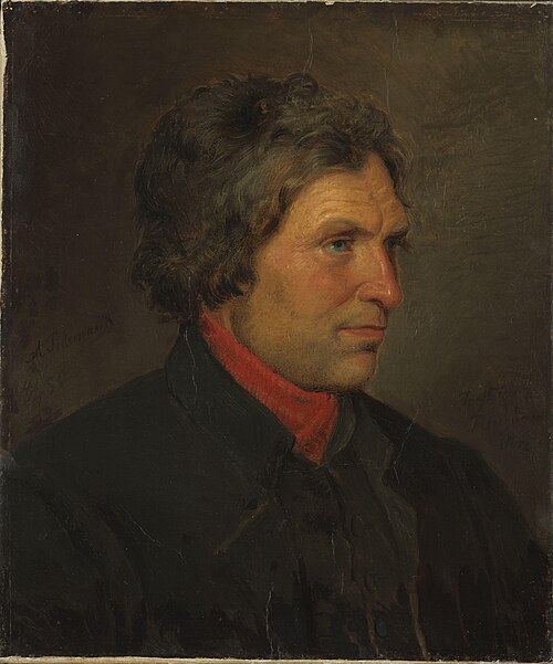 Portrait of the Farmer Torstein Ringheim from Voss, 1855, Adolph Tidemand