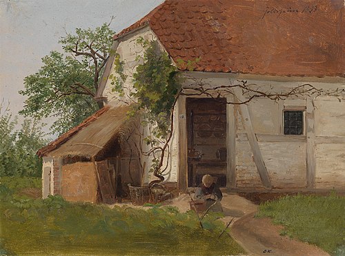 Farm at Goldsheim, 1838, Adolph Tidemand