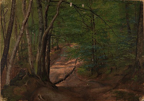 Road in the Forest, 1838, Adolph Tidemand