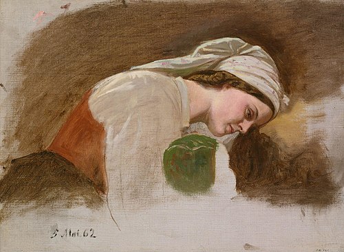 Study for After the Fight, 1862, Adolph Tidemand