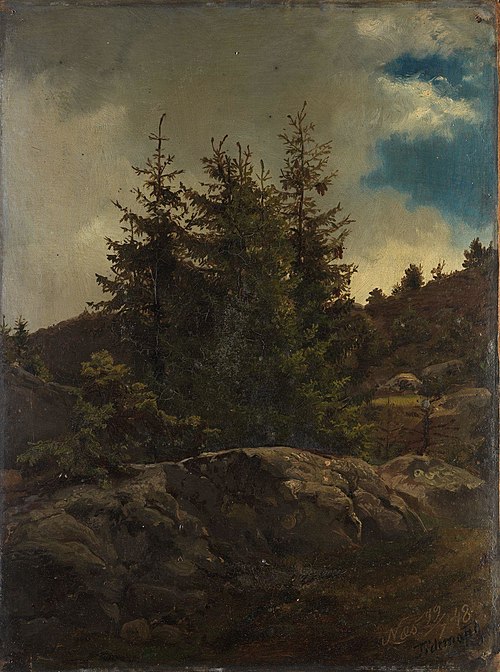 Landscape from Nes in Hallingdal, 1848, Adolph Tidemand