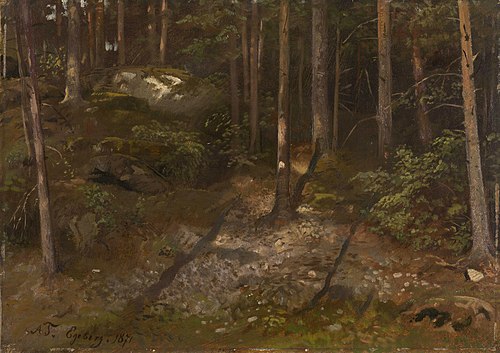 Forest Study, 1871, Adolph Tidemand