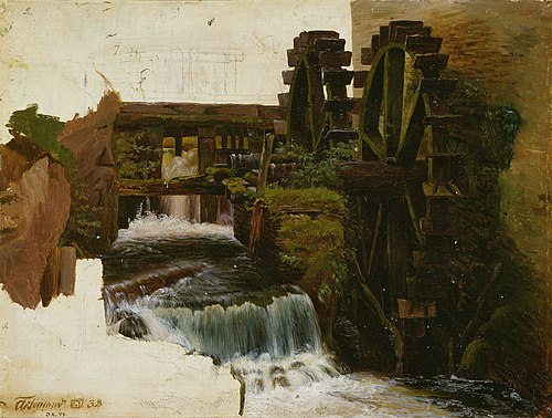 Millstream, 1838, Adolph Tidemand