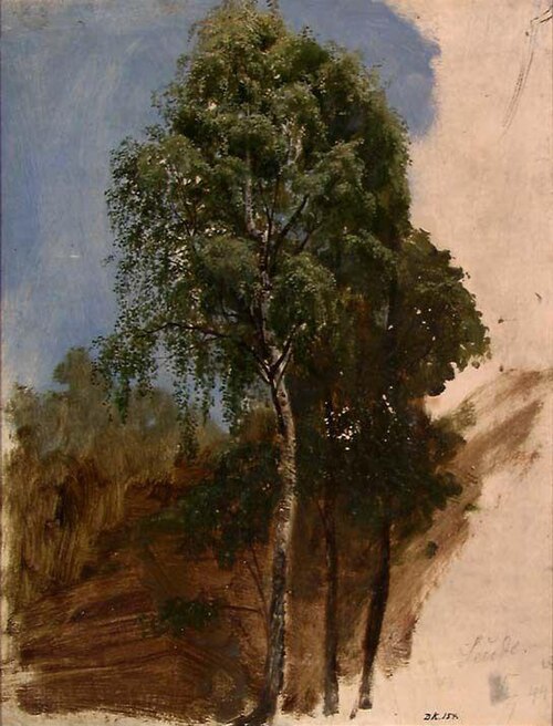 Study of Trees, 1844, Adolph Tidemand