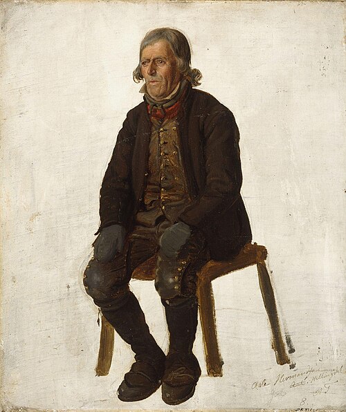 Portrait of Asle Hermandsøn from Hallingdal, 1849, Adolph Tidemand