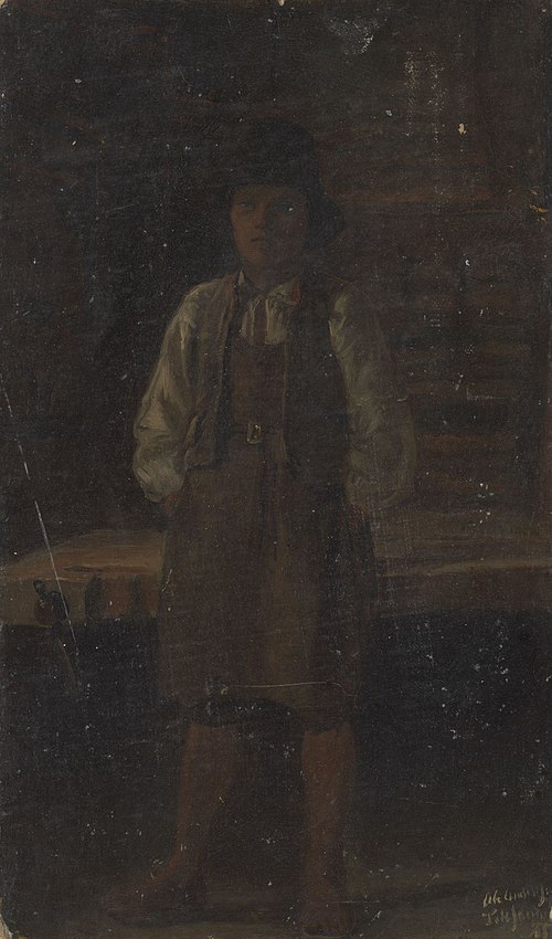 A Joiner's Apprentice, 1852, Adolph Tidemand