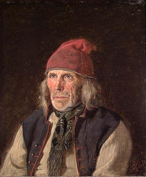 Portrait of the Fisherman Christen Larsen from Vikøy, 1867, Adolph Tidemand