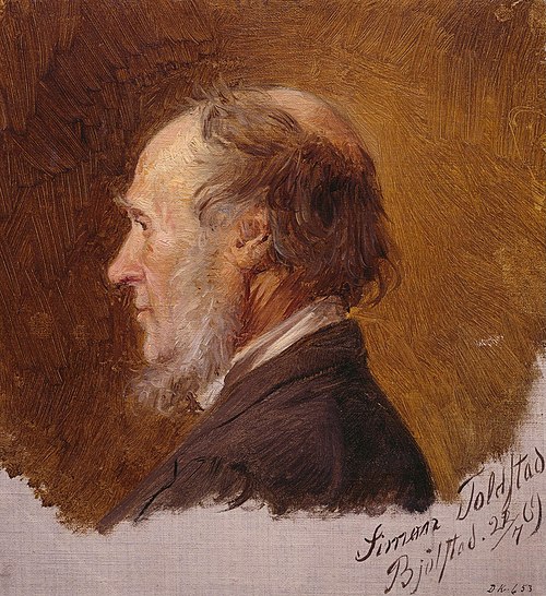 Portrait of Simon Toldstad. Study, 1869, Adolph Tidemand