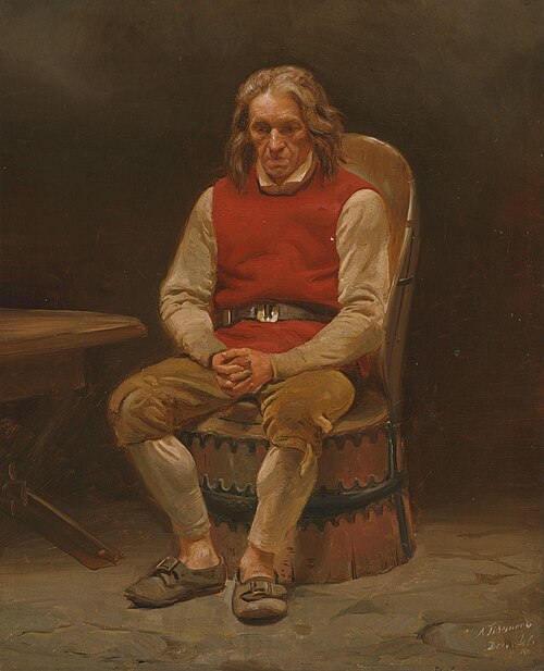 Seated Farmer, Study for Haugianerne, 1846, Adolph Tidemand
