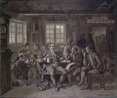 The Return of the Member of Parliament, 1857, Adolph Tidemand