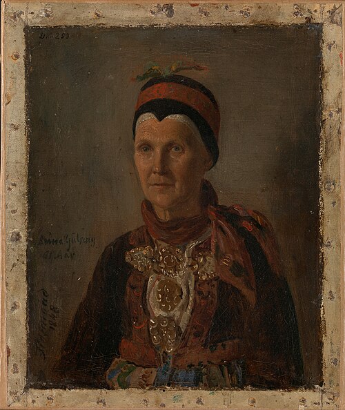 Portrait of Anna Gulsvig, 1848, Adolph Tidemand