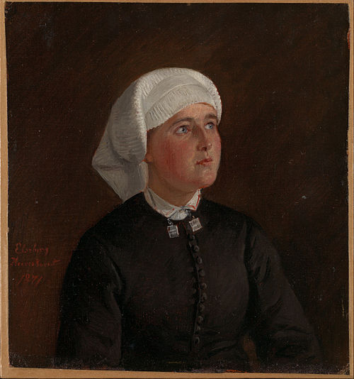 Portrait of Elseberg Herrestvedt, 1871, Adolph Tidemand