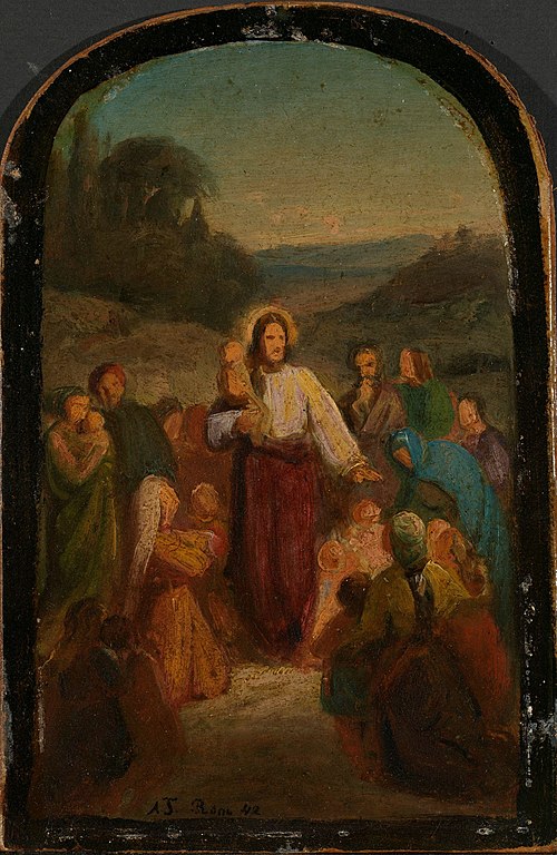 La de små barn komme til meg, 1842, Adolph Tidemand