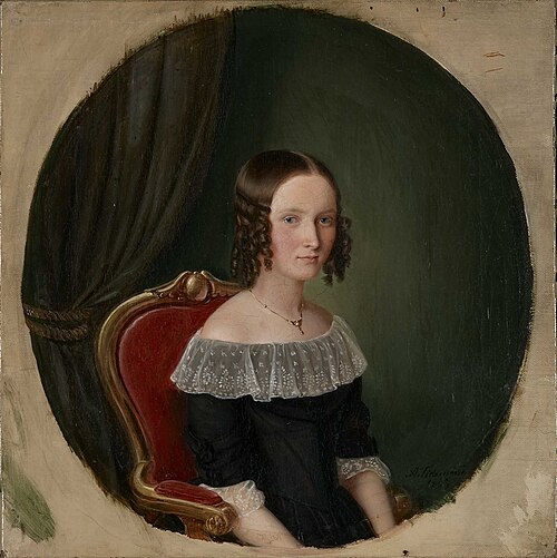 Portrait of Caroline Nerdrum, 1843, Adolph Tidemand