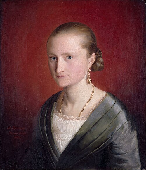 Claudine Marie Birgitte Tidemand, 1843, Adolph Tidemand