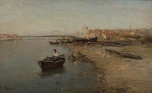 Le soir à Martigues, France, , Adolphe Appian