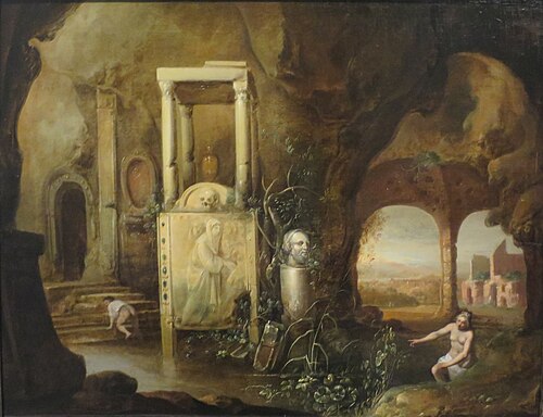 Cave interior with Nymphs, 1629, Carel Cornelisz. de Hooch