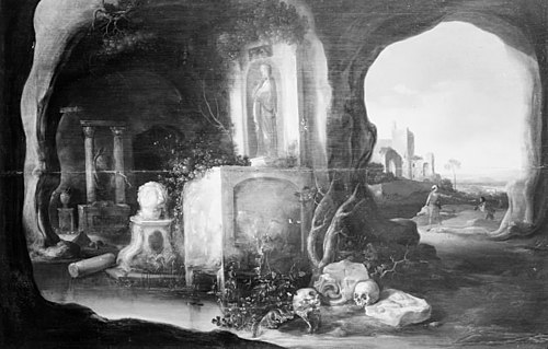 A Mountain Cave, 1632, Carel Cornelisz. de Hooch