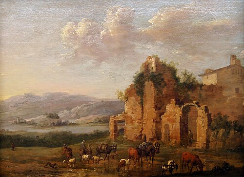 italian Landscape, 1619, Carel Cornelisz. de Hooch