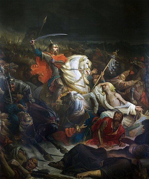La Bataille de Koulikovo (1849), Moscou, Grand Palais du Kremlin., , Adolphe Yvon