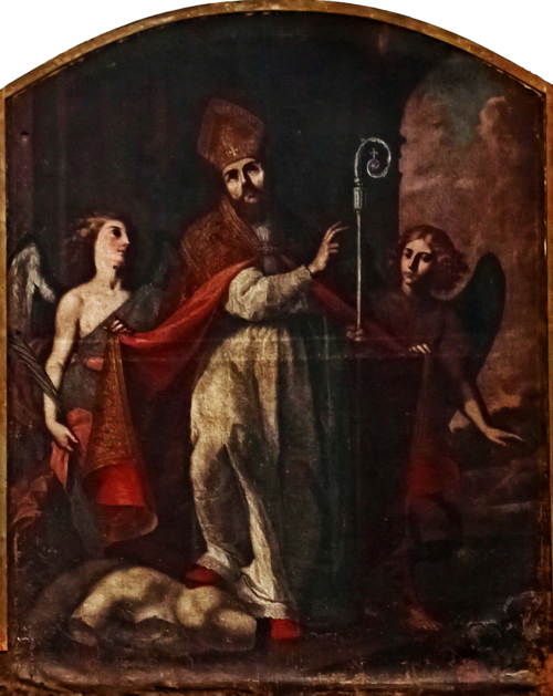 Sant'Oronzo e due angeli, , Carlo Rosa