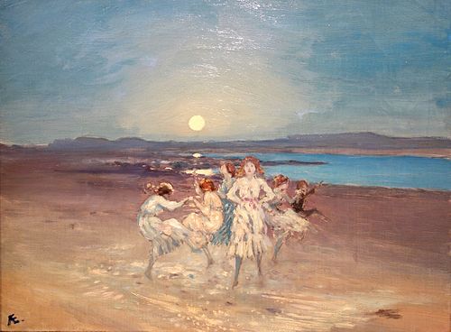 Children Dancing on the Strand, 1914, George William Russell