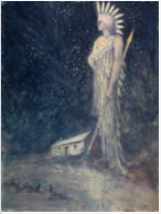 A Spirit or Sidhe in a Landscape, , George William Russell