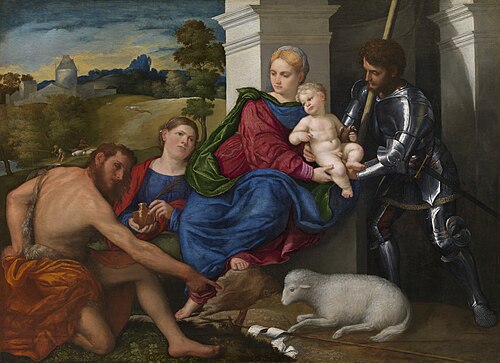 Virgin and Child with Saints John the Baptist, Mary Magdalen and George, 1524, Paris Bordone