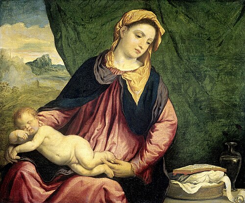 Madonna with Sleeping Child, 1550, Paris Bordone