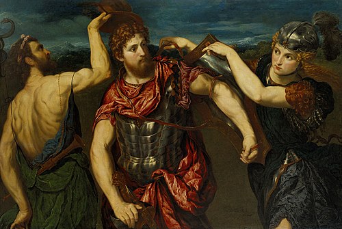 Persée armé par Mercure et Minerve, 1550, Paris Bordone