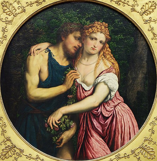 Un couple mythologique (Vénus et Anchise?), 1540, Paris Bordone