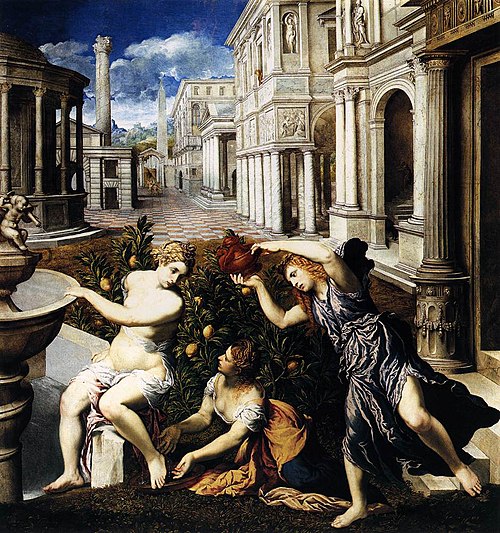 Bethsabée se baignant, 1545, Paris Bordone