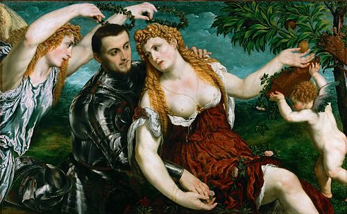Victoire, Vénus, Mars et Cupidon, 1560, Paris Bordone