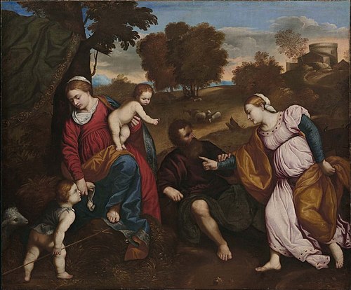 The Mystic Marriage of Saint Catherine, , Paris Bordone