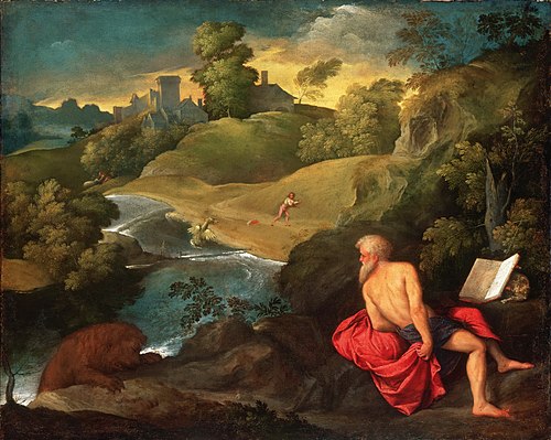 Saint Jerome in the Wilderness, , Paris Bordone