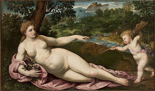 Venus and Cupid, 1545, Paris Bordone
