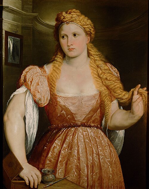 Young Woman at Dressing table, 1550, Paris Bordone