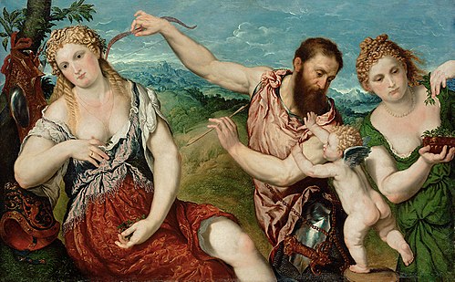Allegoy (Mars, Venus, Flora and Cupid), 1560, Paris Bordone