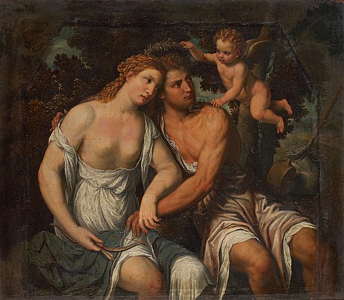 Venus and Adonis, 1560, Paris Bordone