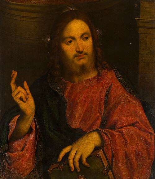 Christ Blessing, 1540, Paris Bordone