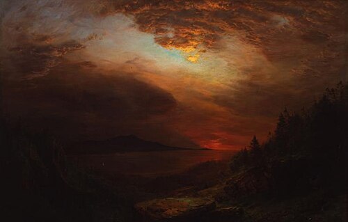 Twilight: Mount Desert Island, Maine, 1865, Frederic Edwin Church