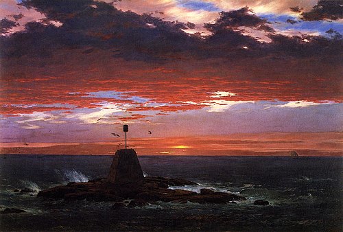 Beacon, off Mount Desert Island, 1851, Frederic Edwin Church